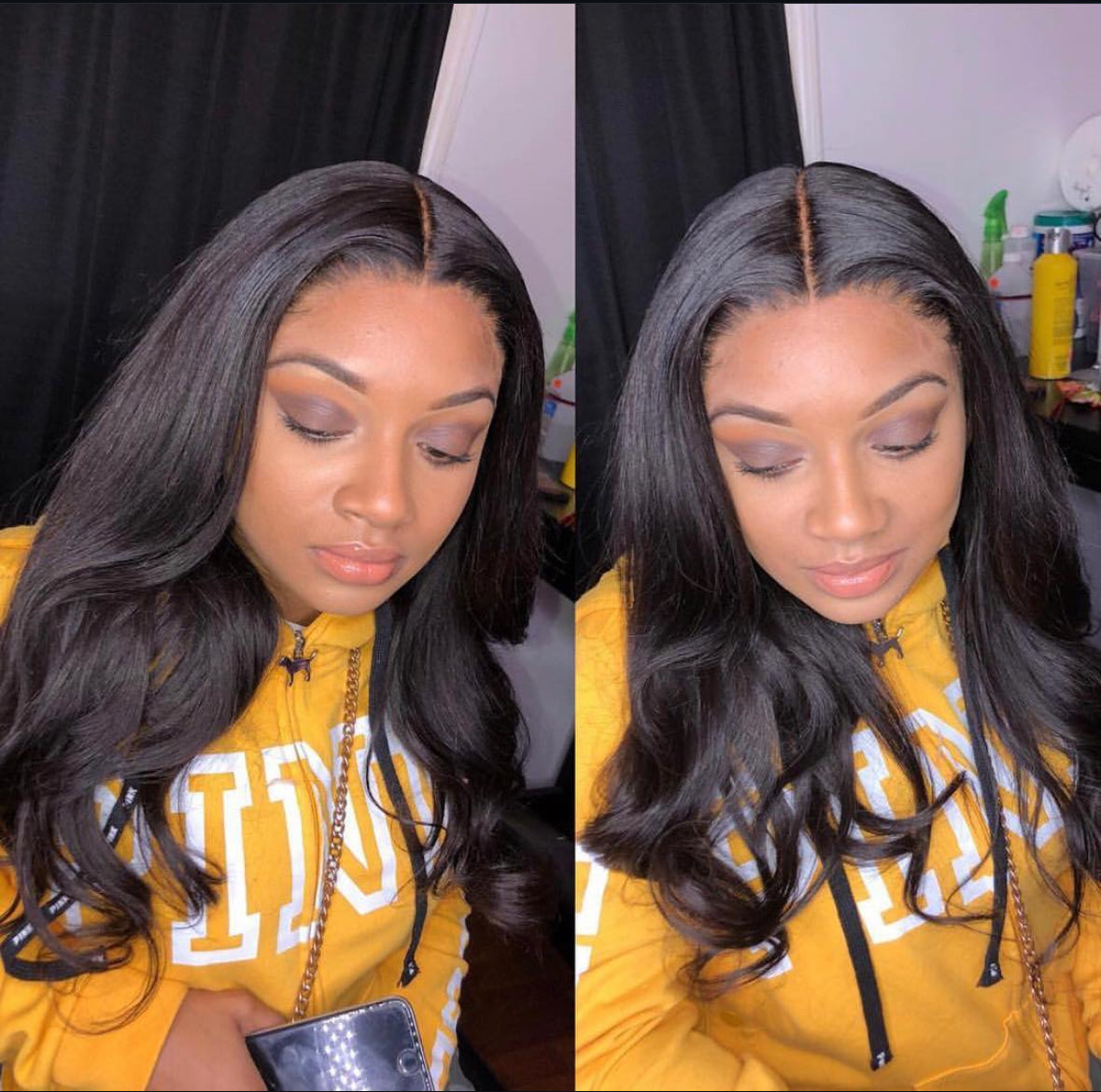 model wearing 360 frontal