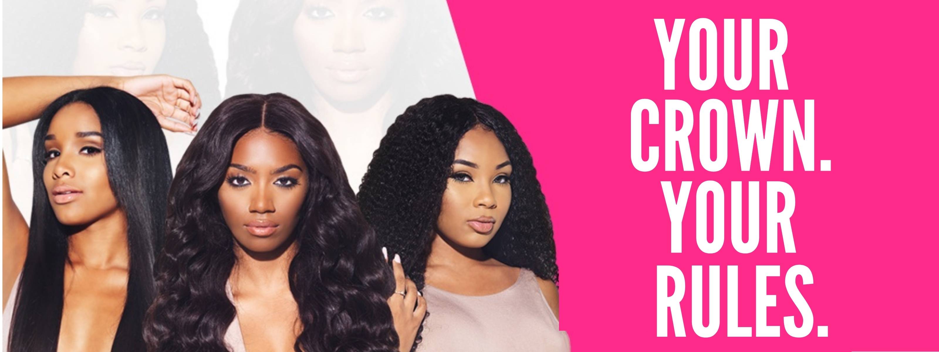 Virgin hair website banner tag line